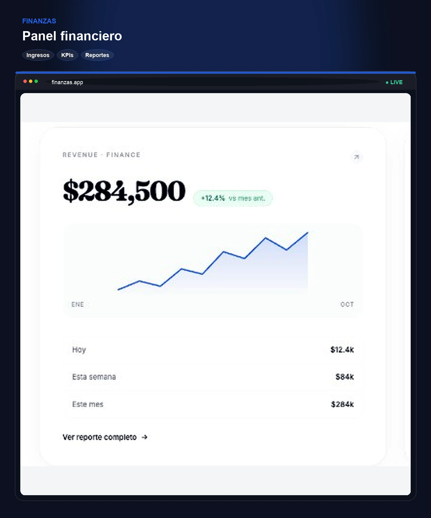 Finanzas — Control de ingresos y cobranza